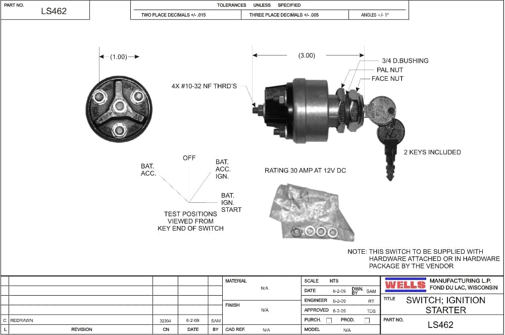 Tändningslås med kontaktstycke