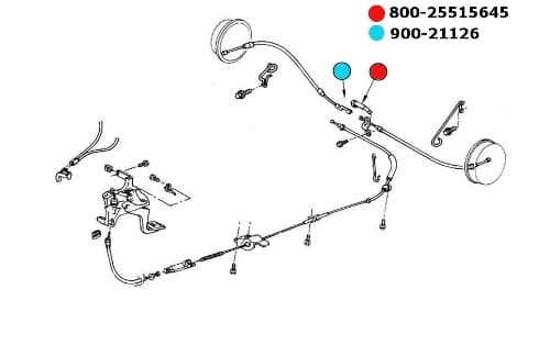 Förgrening handbromsvajer